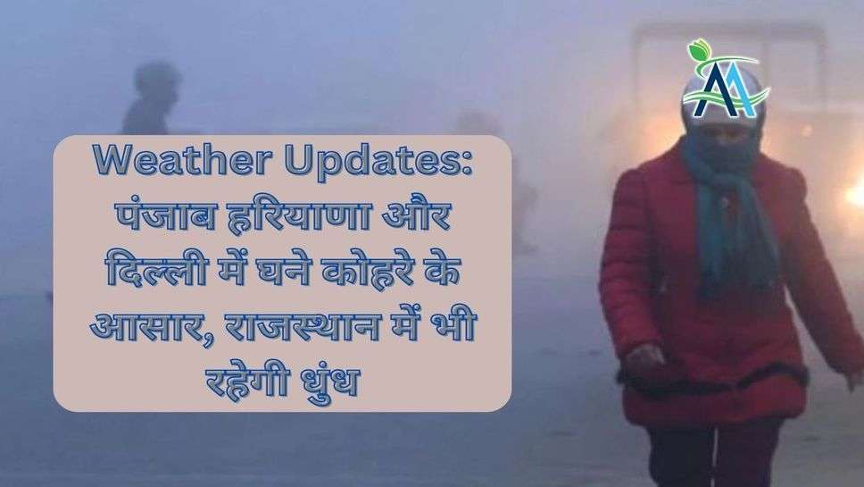 Weather Updates: पंजाब हरियाणा और दिल्ली में घने कोहरे के आसार, राजस्थान में भी रहेगी धुंध