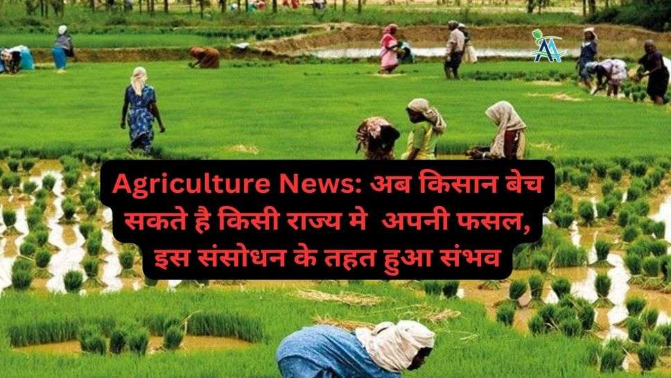 Agriculture News: अब किसान बेच सकते है किसी राज्य मे  अपनी फसल, इस संसोधन के तहत हुआ संभव