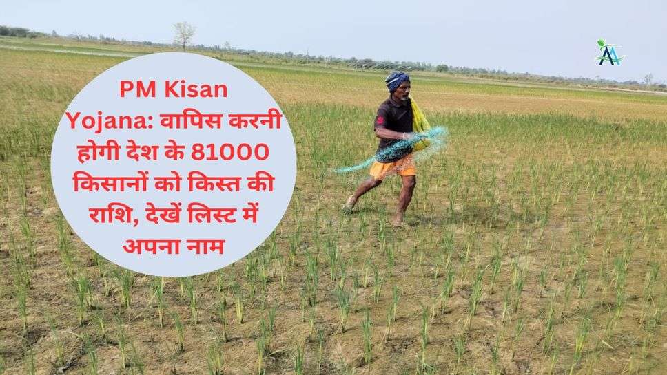 PM Kisan Yojana: वापिस करनी होगी देश के 81000 किसानों को किस्त की राशि, देखें लिस्ट में अपना नाम