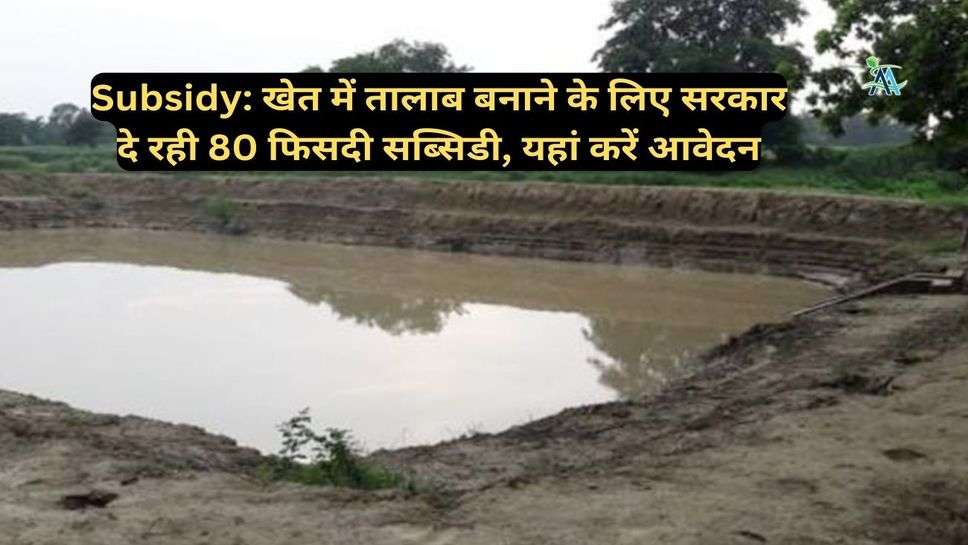 Subsidy: खेत में तालाब बनाने के लिए सरकार दे रही 80 फिसदी सब्सिडी, यहां करें आवेदन