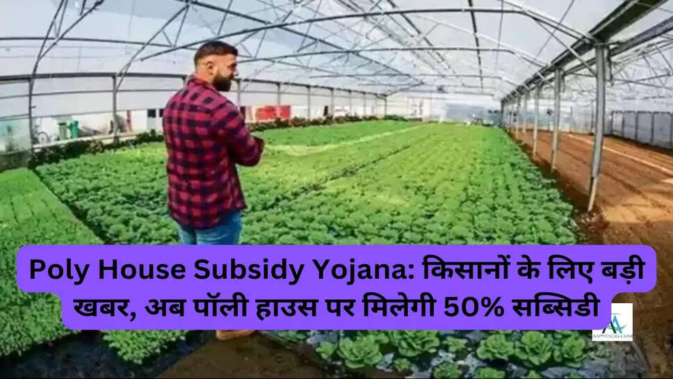 Poly House Subsidy Yojana: किसानों के लिए बड़ी खबर, अब पॉली हाउस पर मिलेगी 50% सब्सिडी